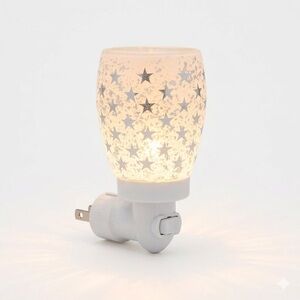 Scentsy Seeing Stars Mini Night Light Warmer-White Ceramic Plug-In Wax Warmer